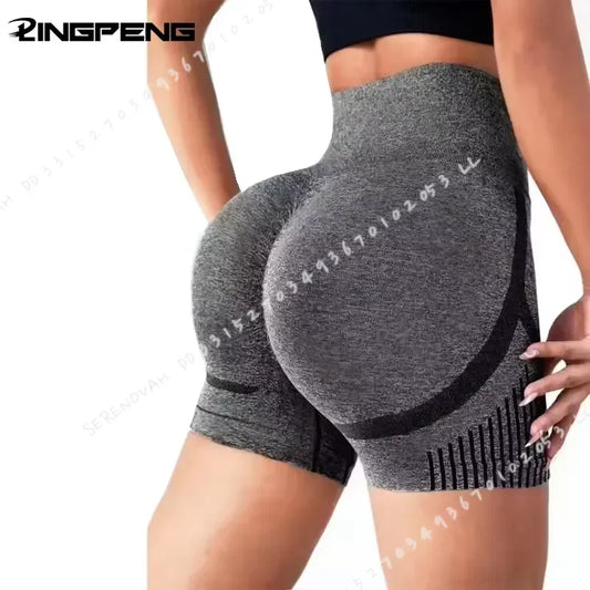 High Waist Yoga Shorts Women Honey Butt Lift Sports Leggings Stretch Tight Fitting Quick Dry Anti Glare Fitness Running