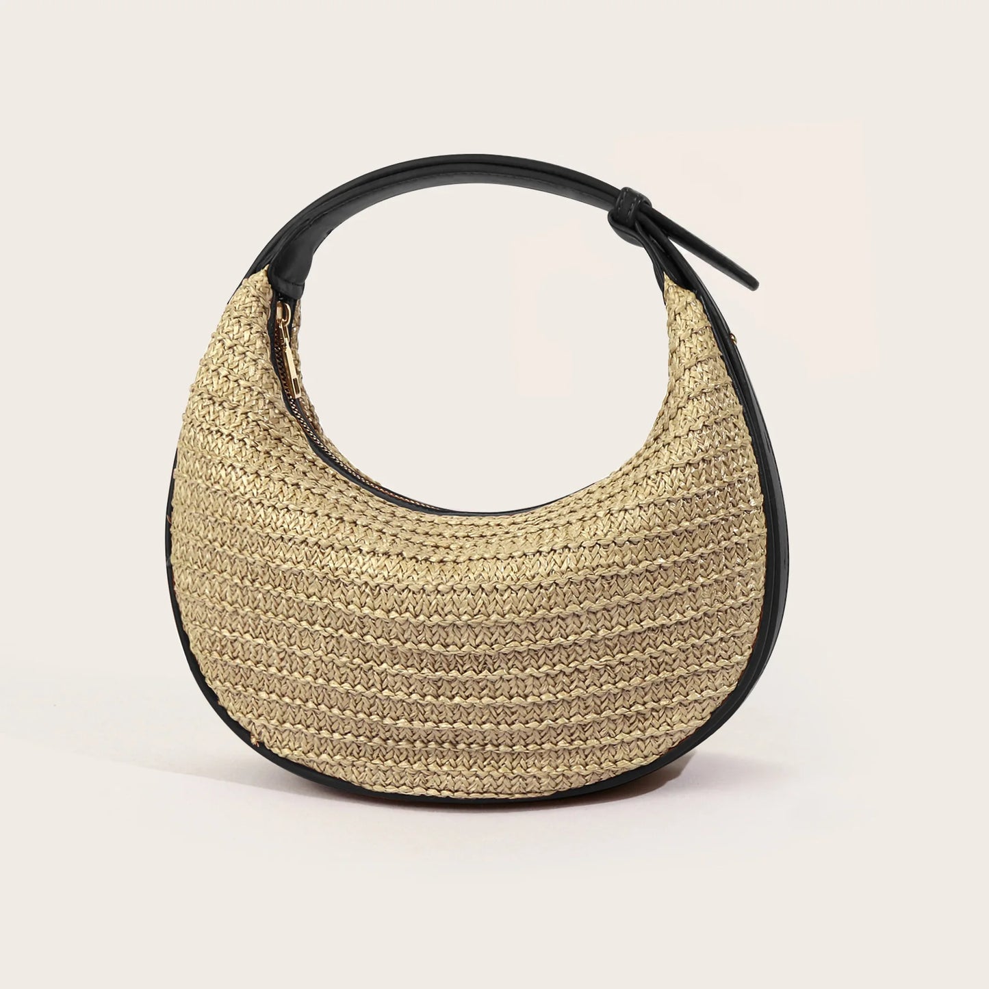 Straw Woven Top-Handle Bag For Women Summer Beach Tote