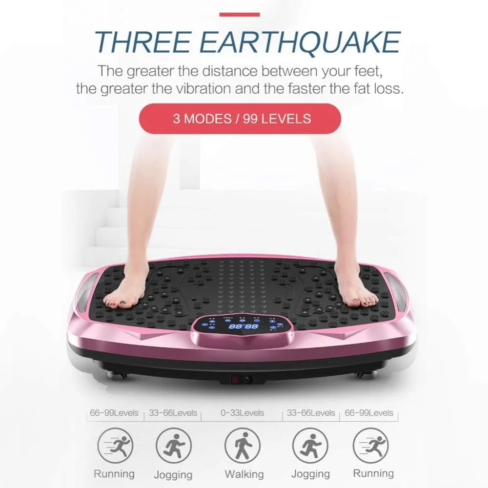 Whole Body Vibration Plate Exercise Machine Fitness Platform Home Workout Weight Loss BT Remote Control for Health & Fitness