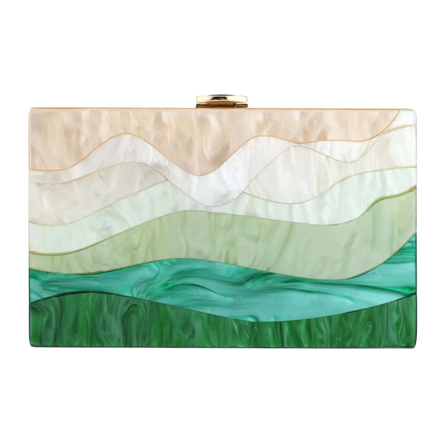 Geometric Acrylic Chain Box Clutch Evening Bag For Women Party