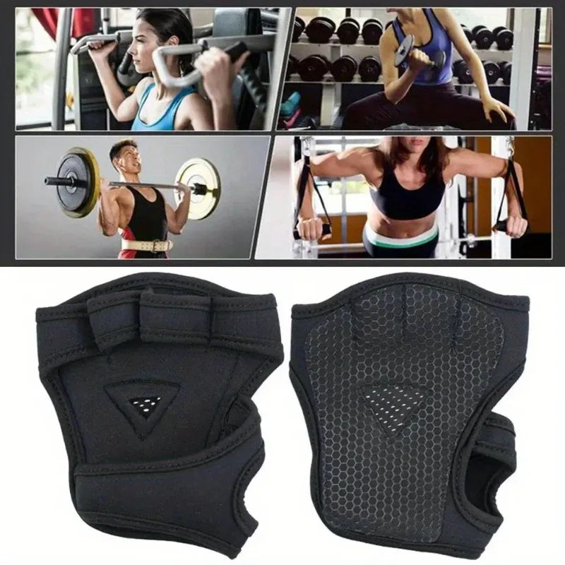 Unisex Weightlifting Gloves Non Slip Half Finger Wrist Support