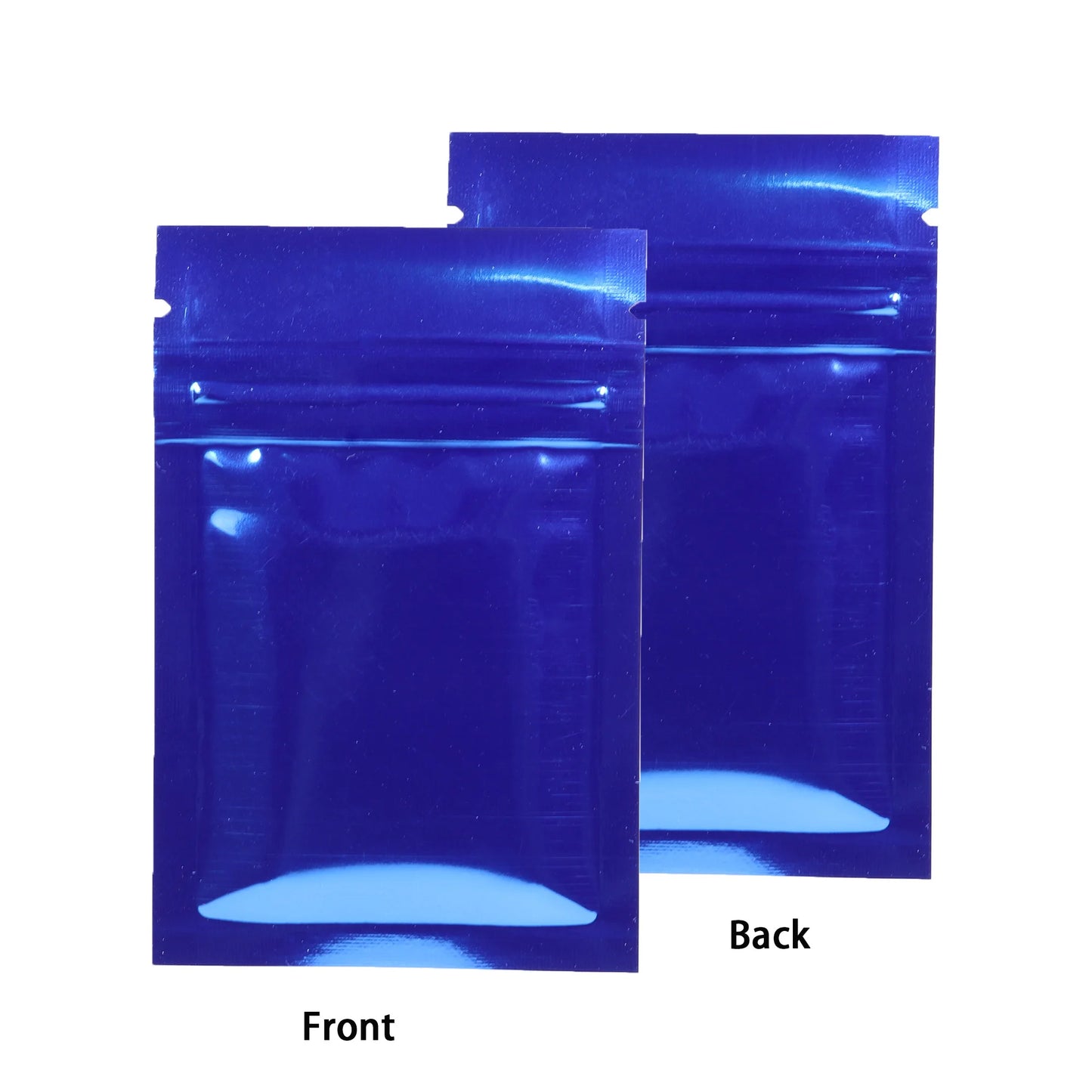 Flat  Aluminum Foil Mylar Ziplock Pouches Various Size Glossy Bag, 100pcs Heat Sealing Zipper Organizer Storage Bags