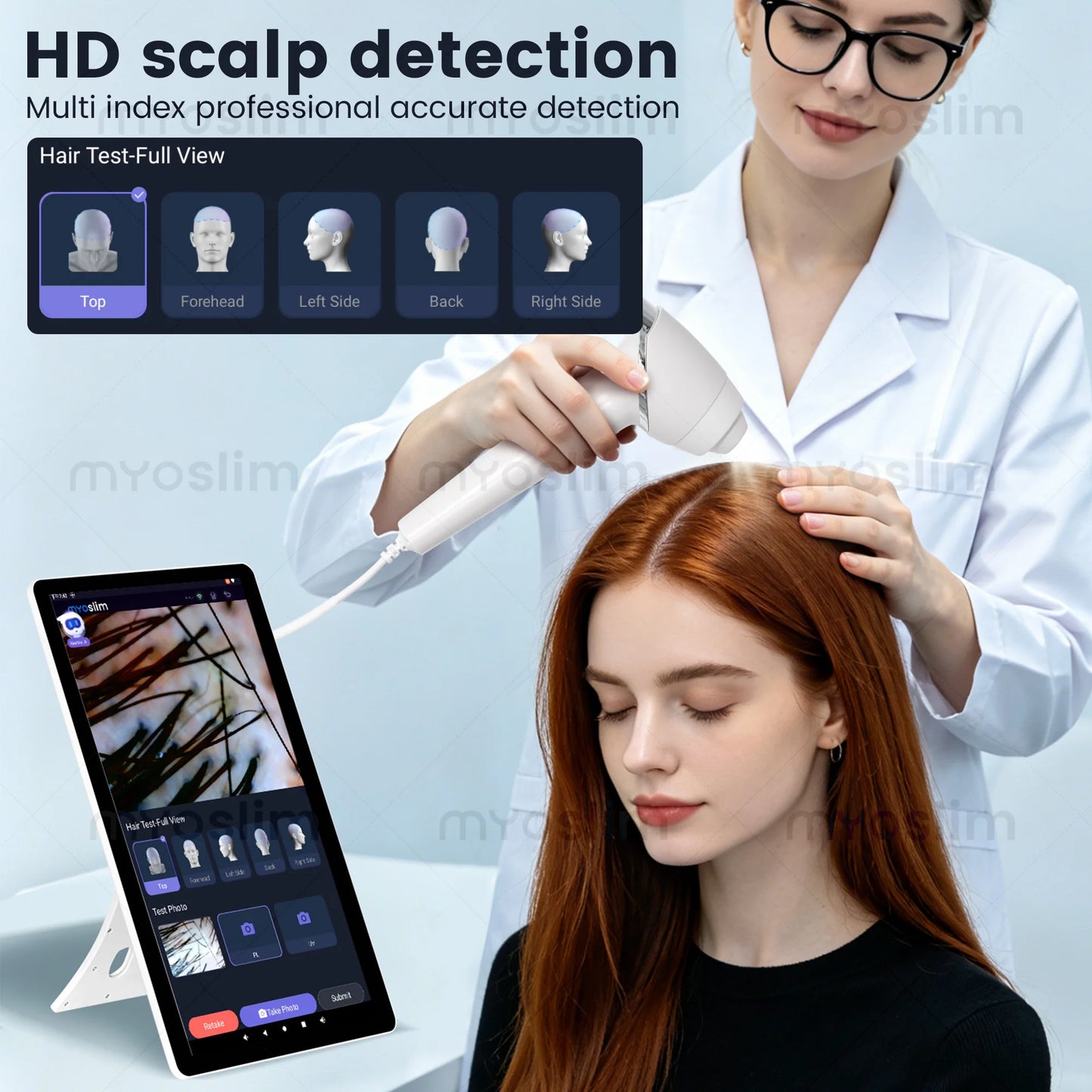 3D Facial Skin Analyzer Q1 Magic Mirror Camera Detector Portable 8 Spectrum Skincare Test Face Analysis Device for Beauty Salon