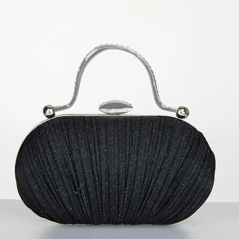 Diamond Top Handle Women Evening Handbag Clutch With Rhinestones