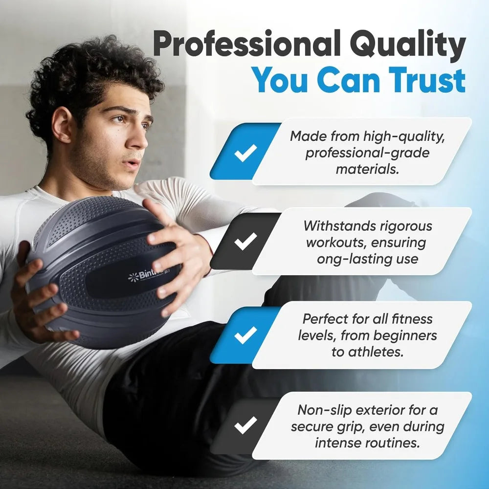 Bintiva Non Bounce Slam Ball For Strength Training And Fitness