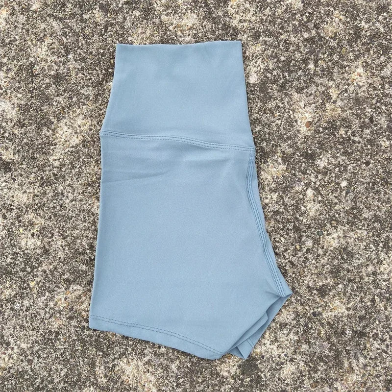 Solid Color Women Fitness Sport Shorts High Waist Athletic Yoga Short Leg Cycling Comprehensive Training Jogging Squat