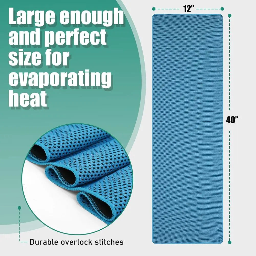 Set of 6 Cooling Towels for Sports, Yoga, Gym, and Outdoor Activities