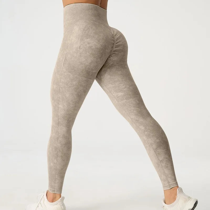 Women Seamless High Waist Yoga Leggings Tummy Control Breathable