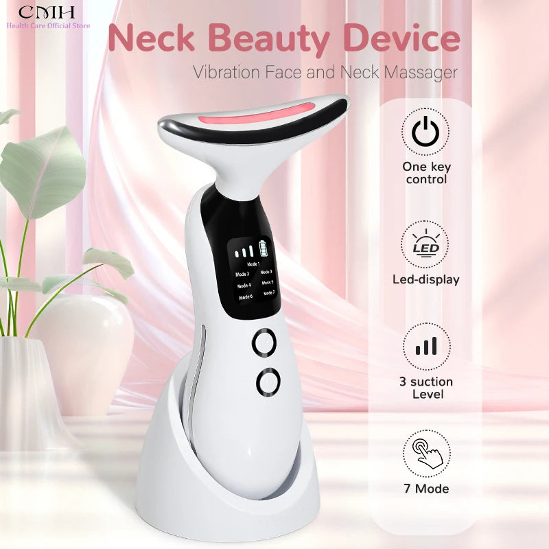 CMH Neck Beauty Device 7 Modes LED Therapy Microcurrent