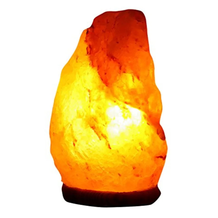 Natural Himalayan Salt Lamp with On/Off Cord and Wooden Base Hand-Carved Pink Rock Salt Lamp for Home, Office and Relaxation Sp