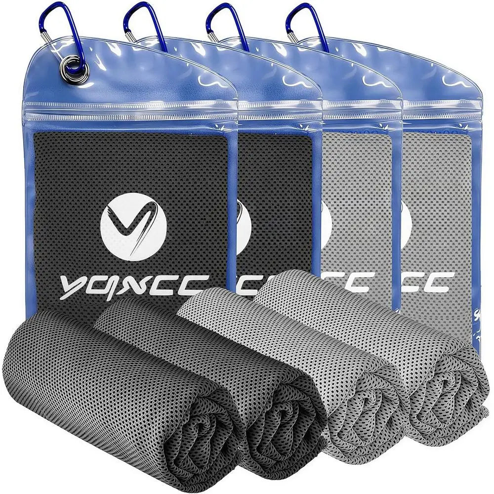 4 Pack Cooling Towels 40x12, Breathable Cool Rags for Gym, Yoga, Running, and Outdoors in Hot Weather