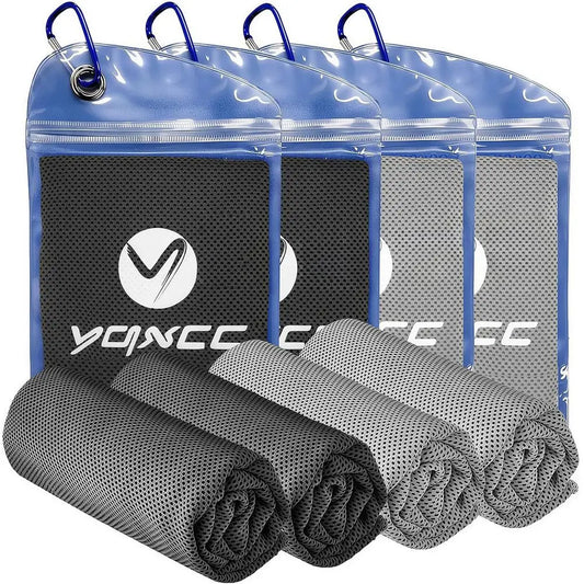 4 Pack Cooling Towels 40x12, Breathable Cool Rags for Gym, Yoga, Running, and Outdoors in Hot Weather
