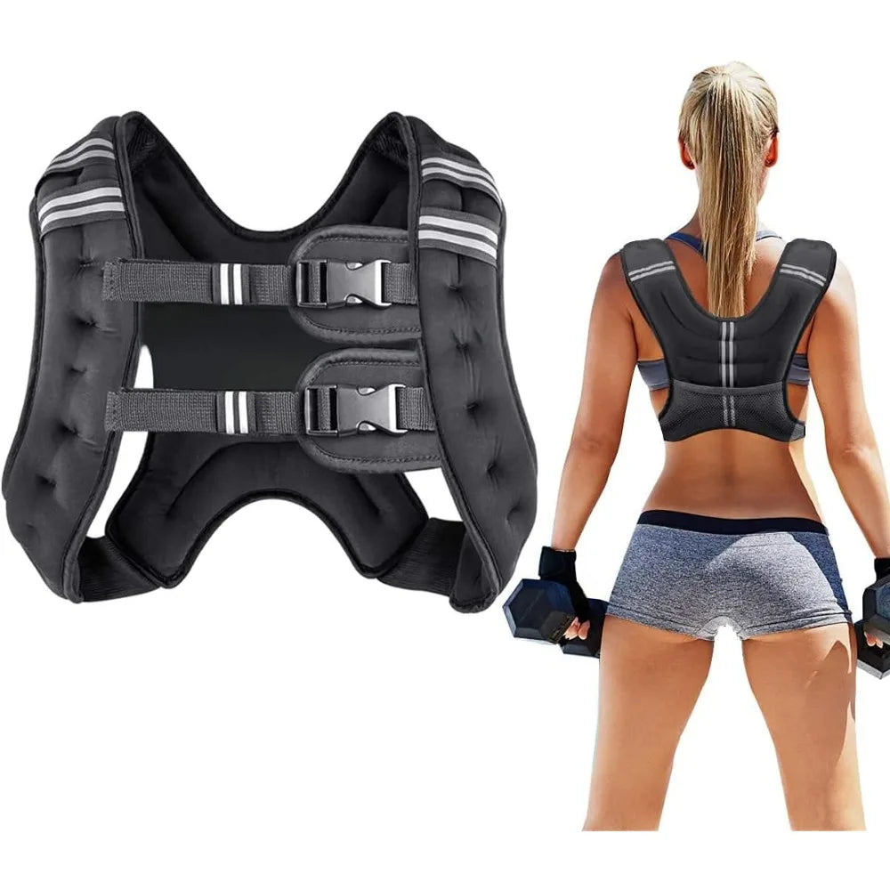Reflective Weighted Vest 8-30 Lbs Neoprene Iron Sand Training