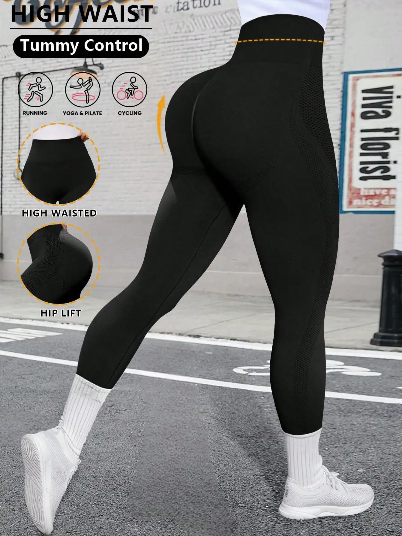 Women's High Waist Leggings With Tummy Control For Workout