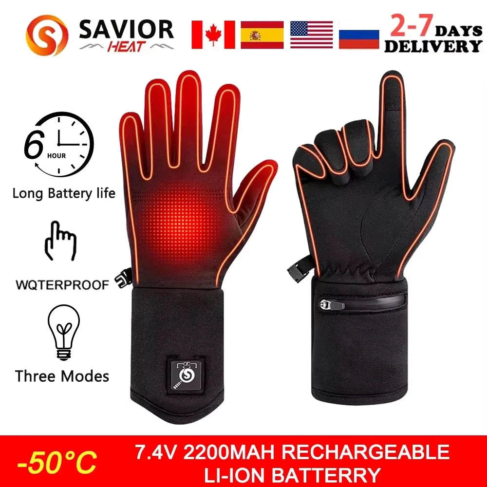 Savior Heat Electric Heated Glove Liners For Men Women Rechargeable