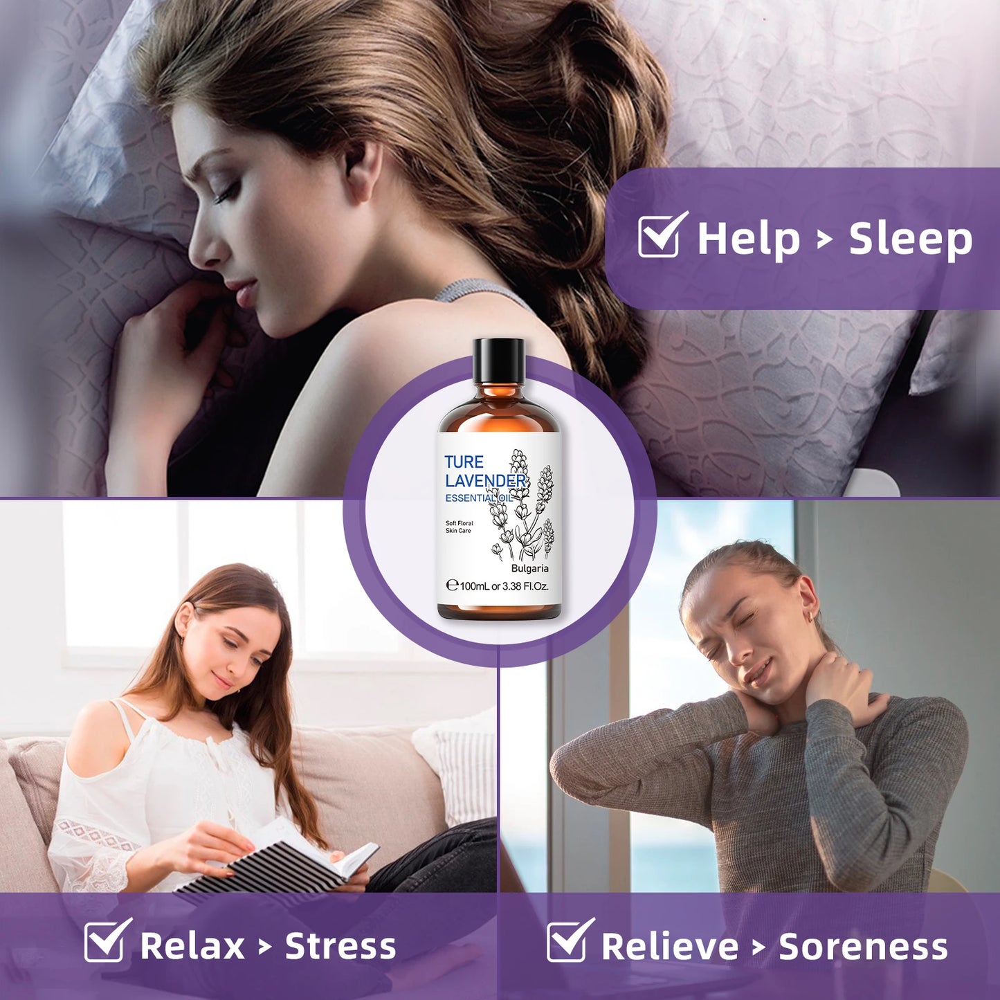 HIQILI True Lavender Essential Oil For Diffuser And Massage