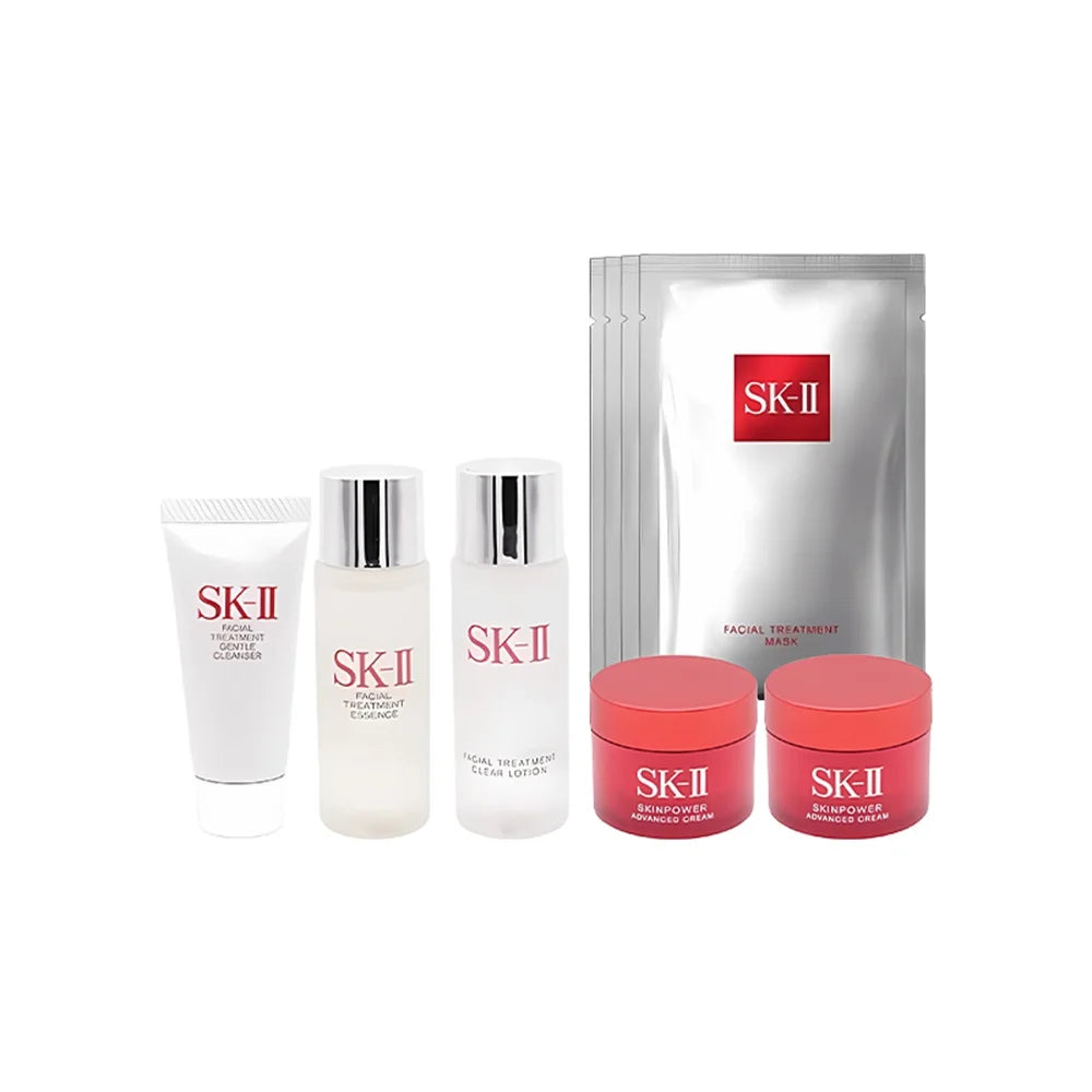 SKII Travel Exclusive 9-Piece Set (Cleanser 20g / Facial Treatment Essence 30ml / Treatment Clear Lotion 30ml / R.N.A. Power Rad