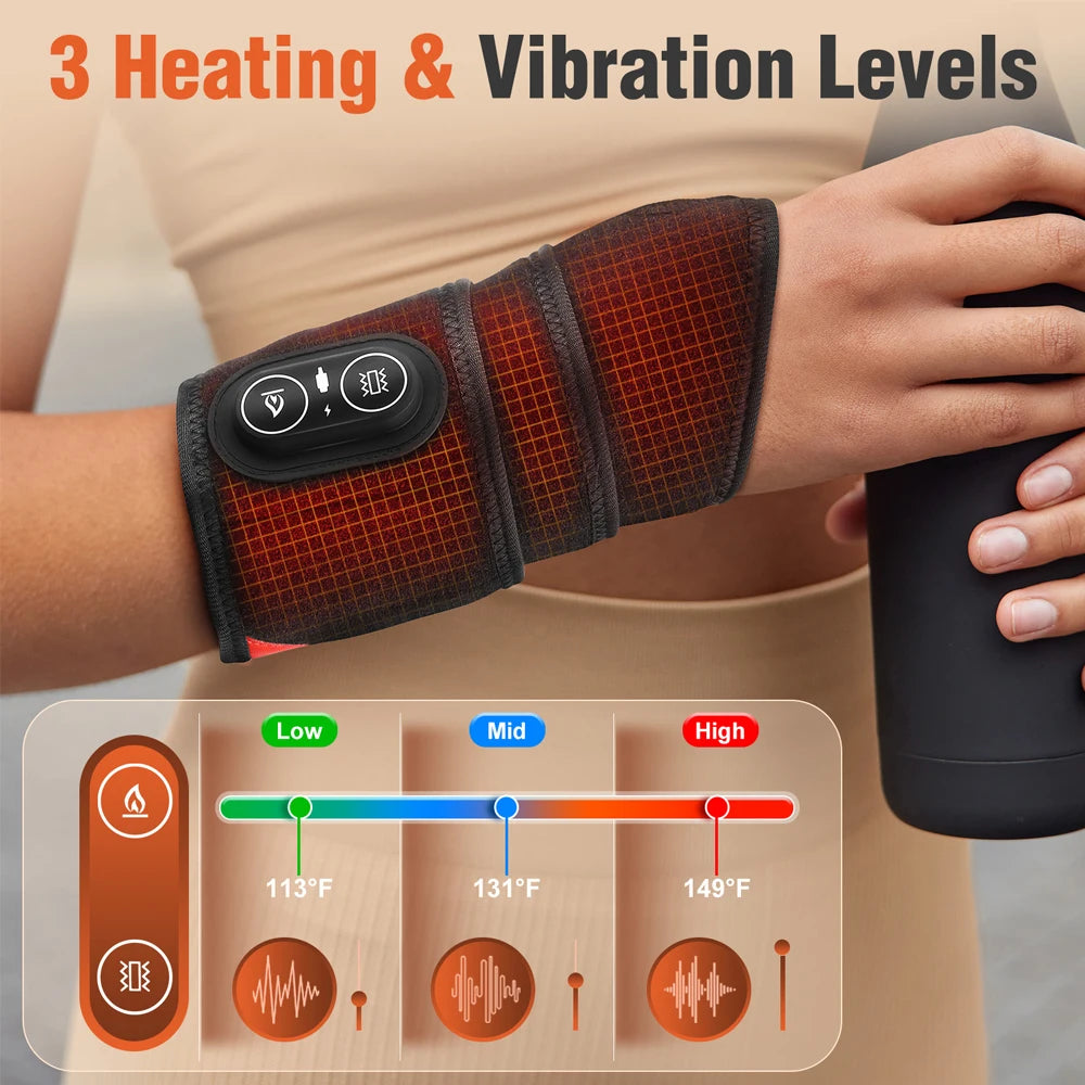 Hailicare Infrared Heated Wrist And Hand Massager With Vibration