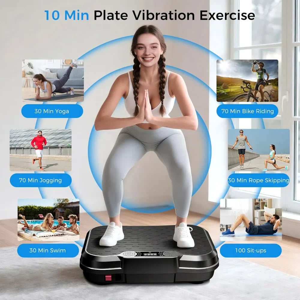 AoraPulse Vibration Plate Exercise Machine, Vibration Plate for Lymphatic Drainage Weight Loss