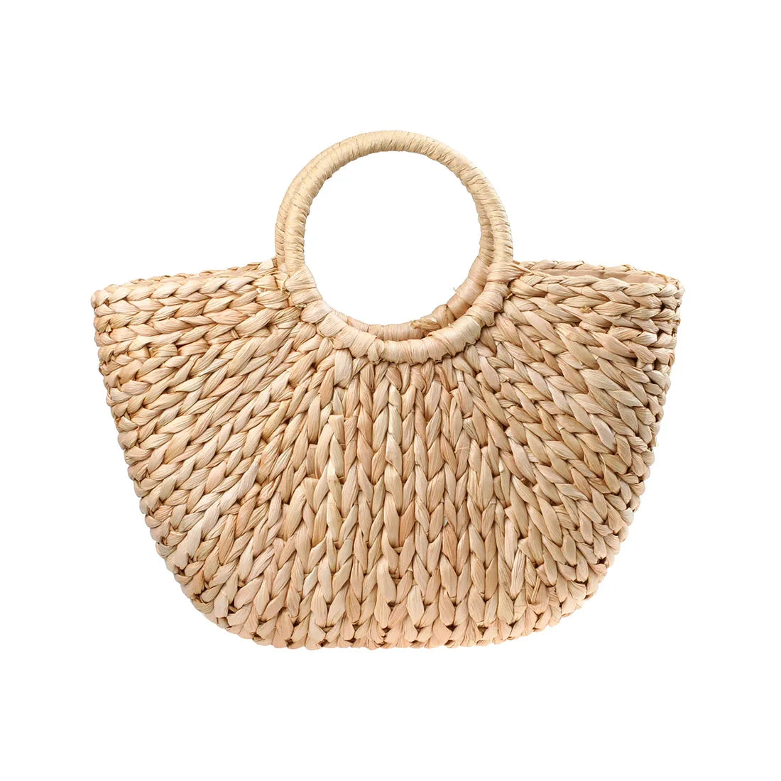 YYW Handmade Straw Woven Bag For Beach And Shopping