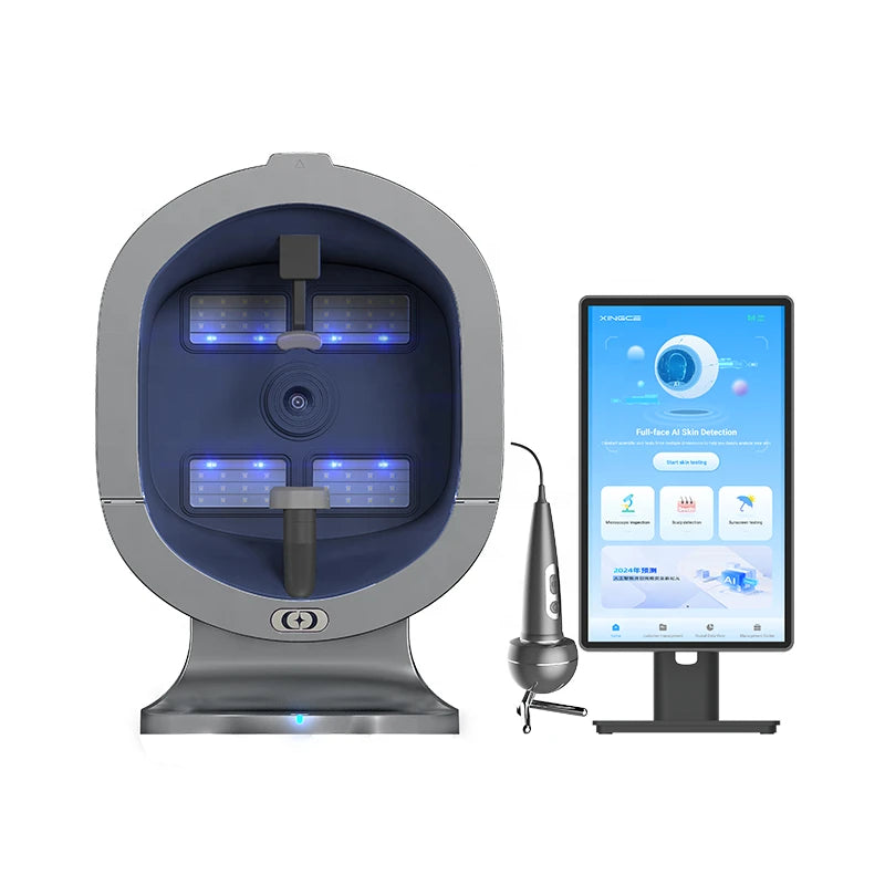 Upgraded X5 3D Ai Skin Image Analyzer High Definition Pixels Whole Facial Scanning Multi Spectrum Moisture Scalp Detection