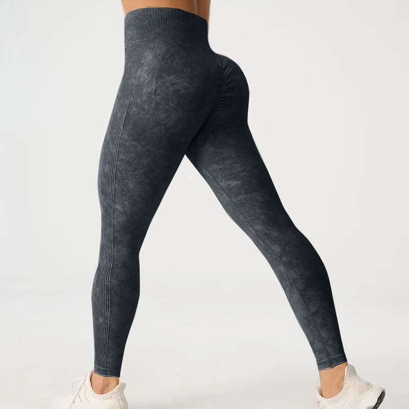 Women Seamless High Waist Yoga Leggings Tummy Control Breathable