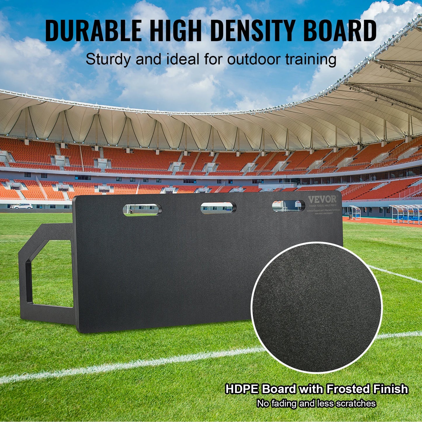 Soccer Rebounder Board Portable Wall With 2 Angles Foldable HDPE