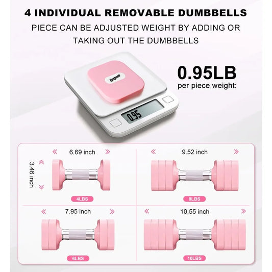Adjustable Dumbbell Set 15LB to 50LB Free Weights Home Gym Fitness Dumbbells Set for Strength Training And Weight Loss