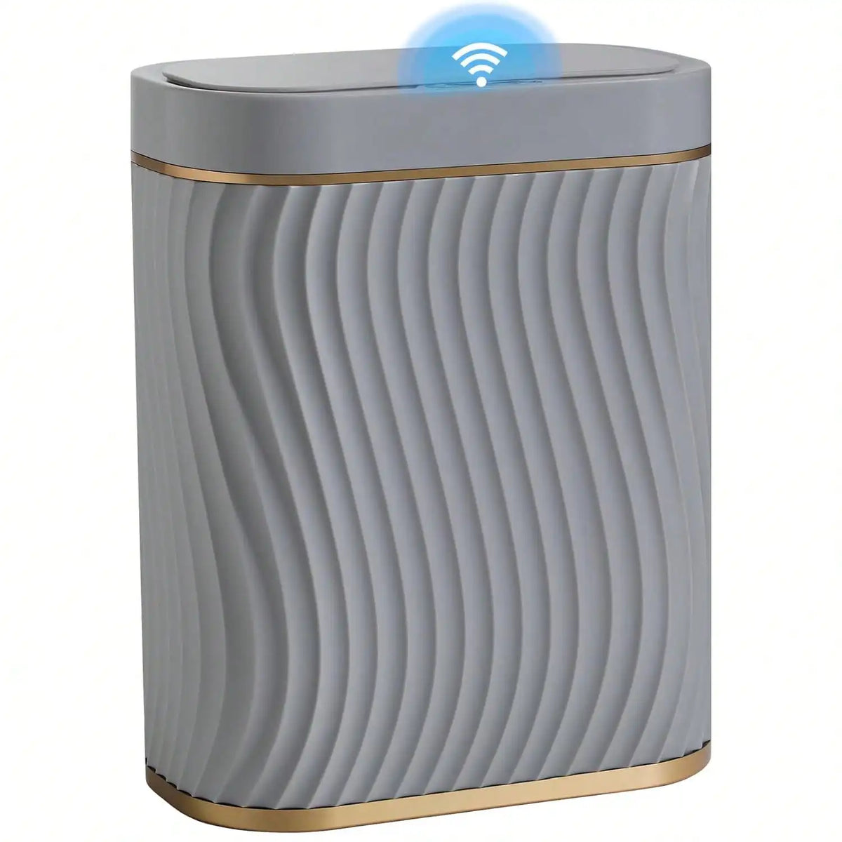 Smart Motion Sensor Trash Can, 2.6 Gallon Small Touchless Pop-Up Bin, Space Saving Waste Basket for Bathroom, Kitchen, Dorm & Bedroom, White