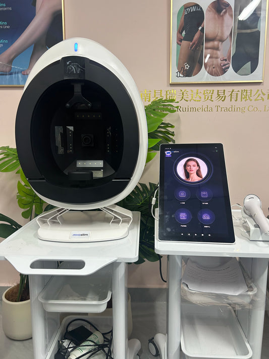 3D Facial Skin Analyzer Q1 Magic Mirror Camera Detector Portable 8 Spectrum Skincare Test Face Analysis Device for Beauty Salon