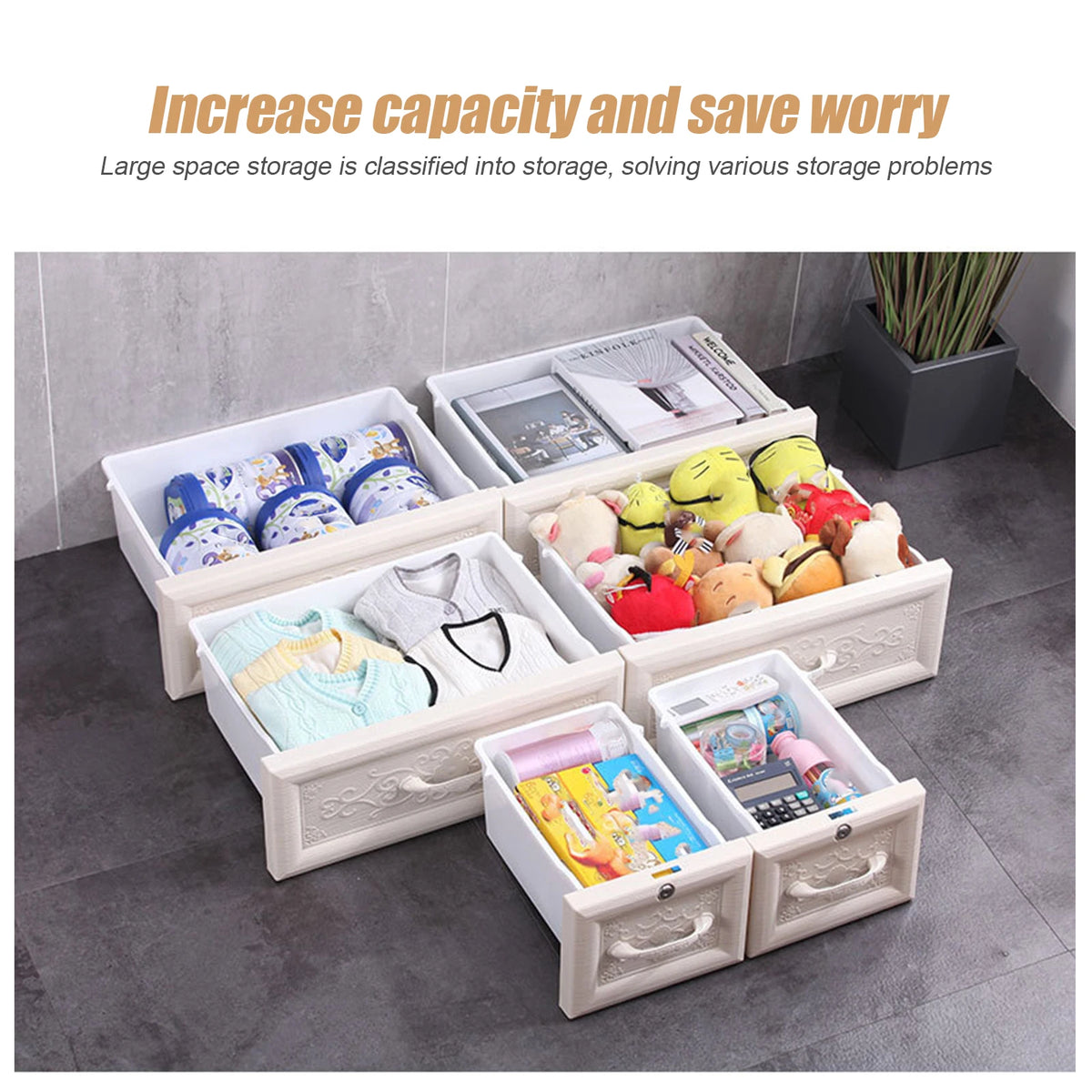 Organizer Unit Storage Cabinet Closet Drawers for Bedrooms Living Rooms Kitchens Offices