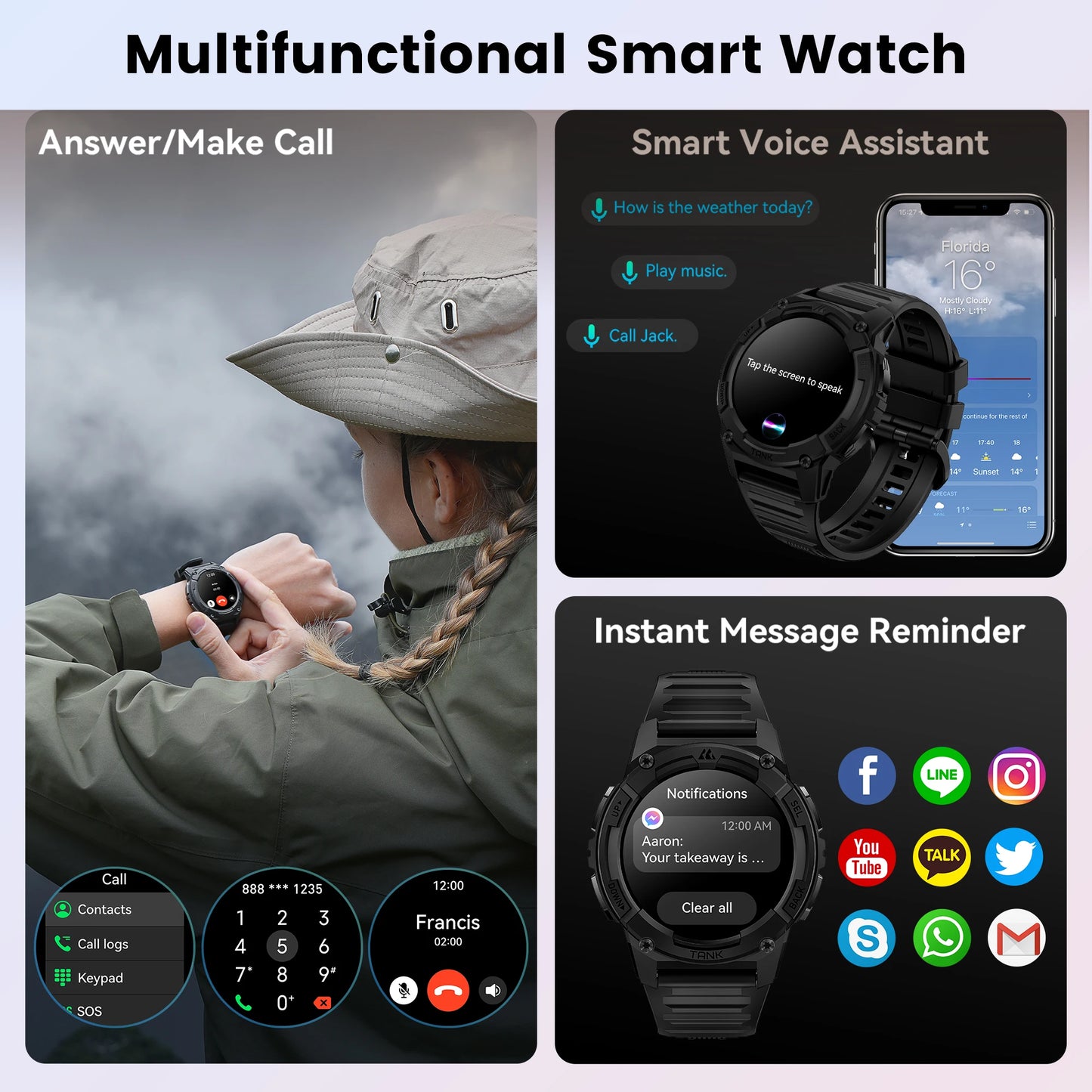 KOSPET Tank S2 GPS Smartwatch for Women With AMOLED