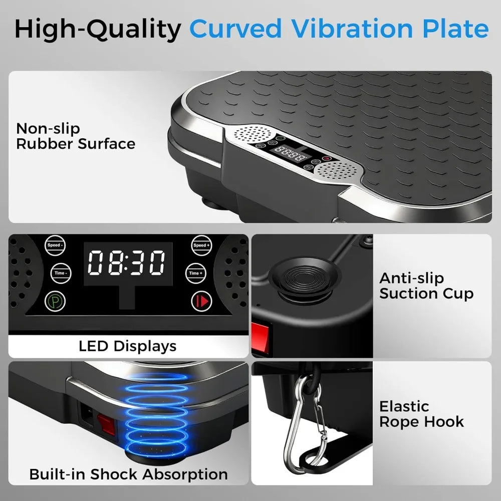 AoraPulse Vibration Plate Exercise Machine, Vibration Plate for Lymphatic Drainage Weight Loss