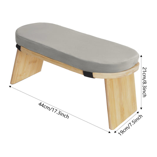 Bamboo Foldable Meditation Stool Freestanding Scratch Resistant