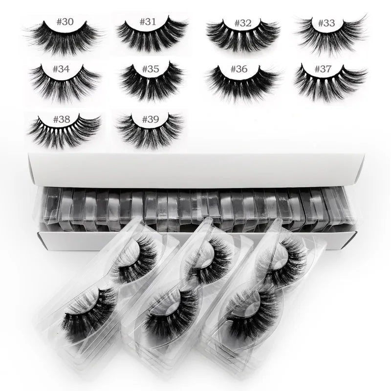 Wholesale 3D Mink Lashes Eyelashes 10/50/100 PCS Natural Soft Eyelash Extension Maquiagem False Cilios Makeup Faux Cils In Bulk