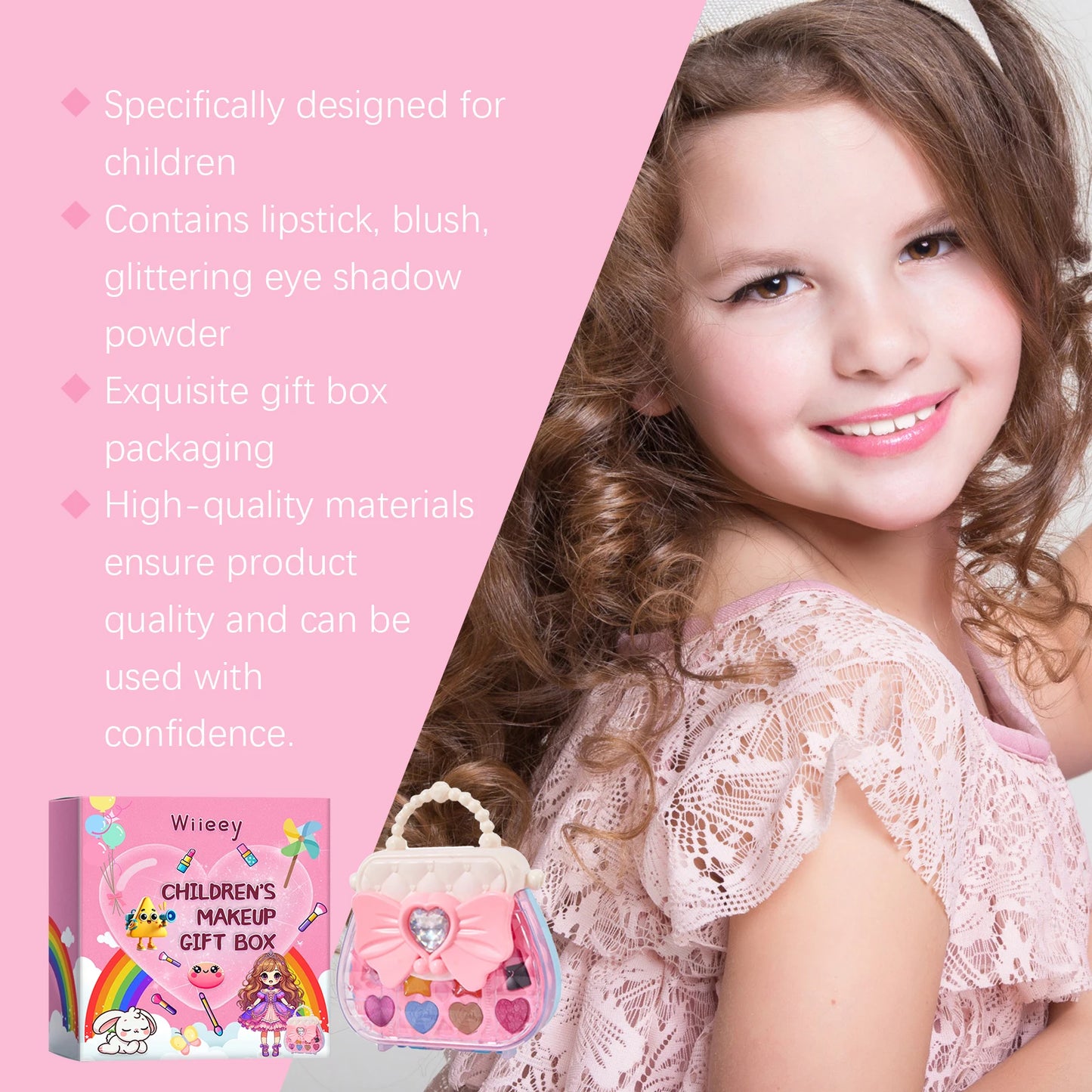 Eelhoe Children's Makeup Set Princess Safe Non Toxic Gift Box