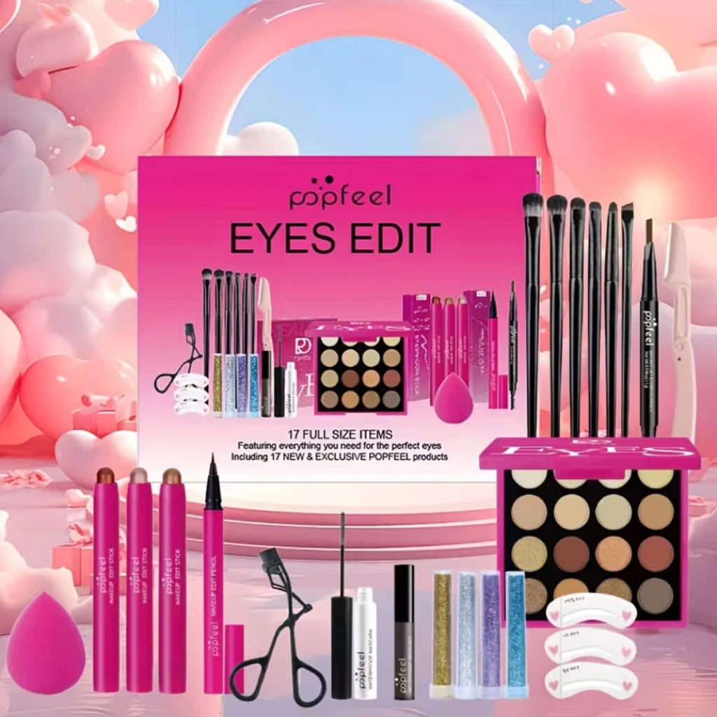 All In One Full Face Makeup Kit With Brush Mascara