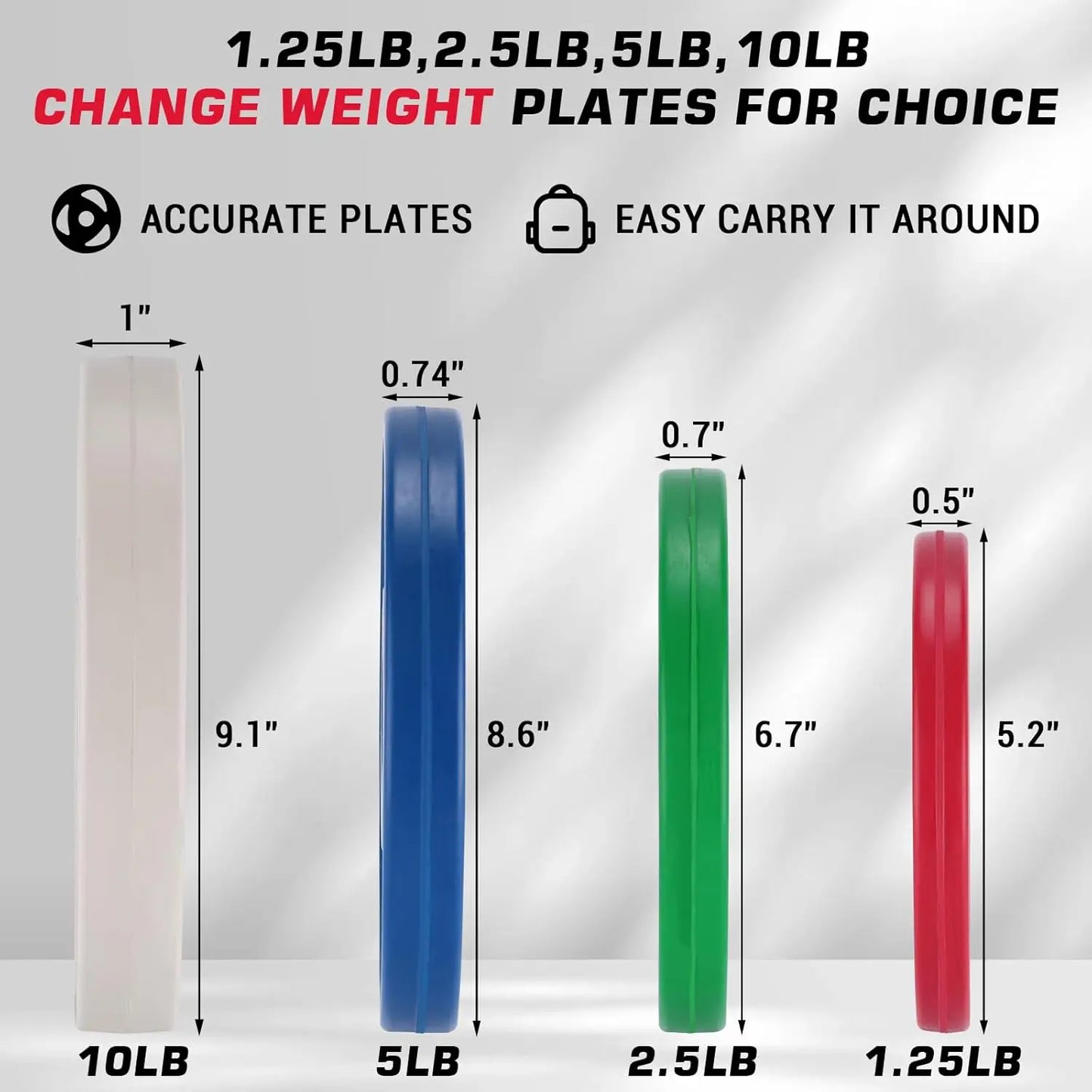 TWISTER.CK Rubber Bumper Weight Plates Set For Barbell Training