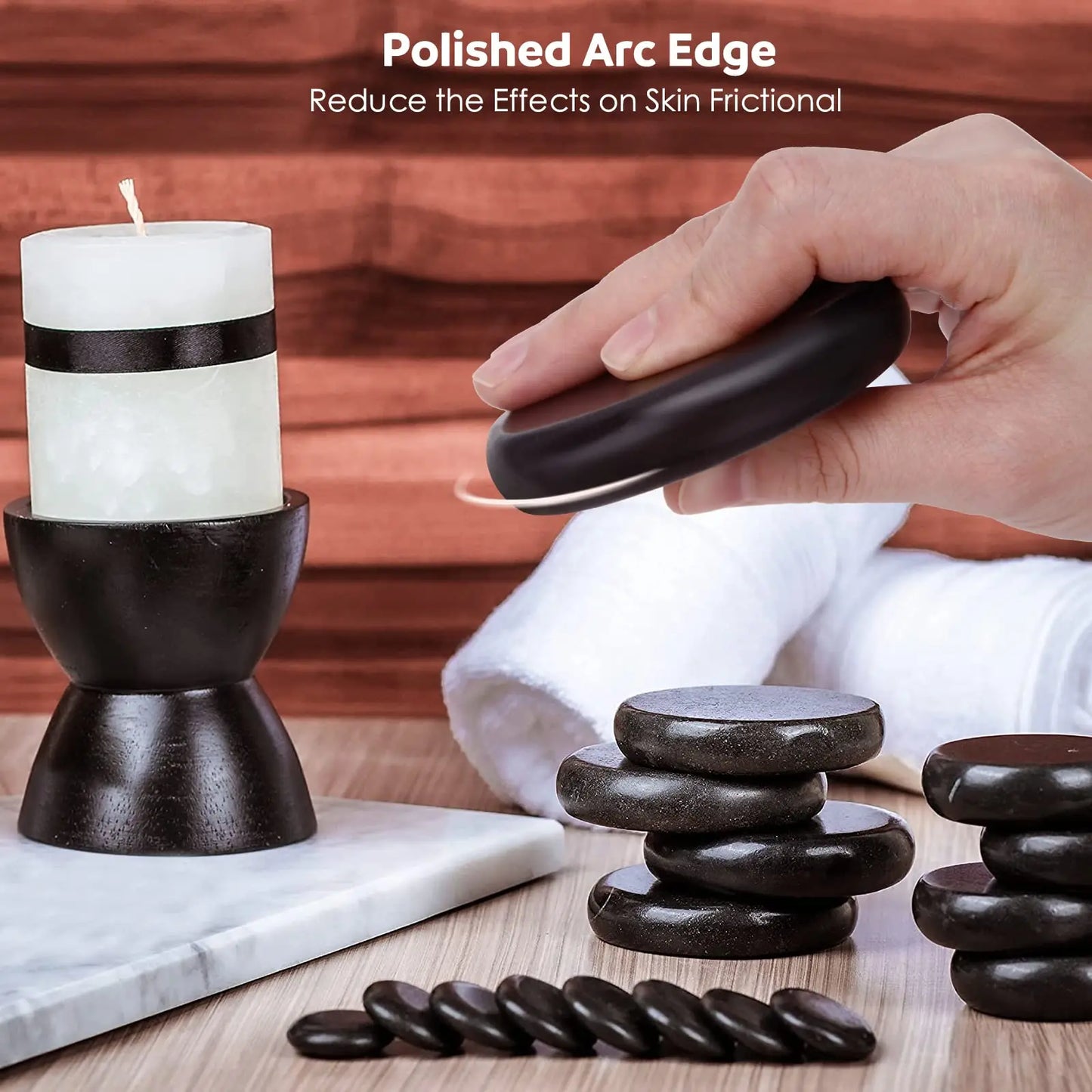 HolistHeal Hot Stones Massage Set With Temperature Adjustment Heater Kit