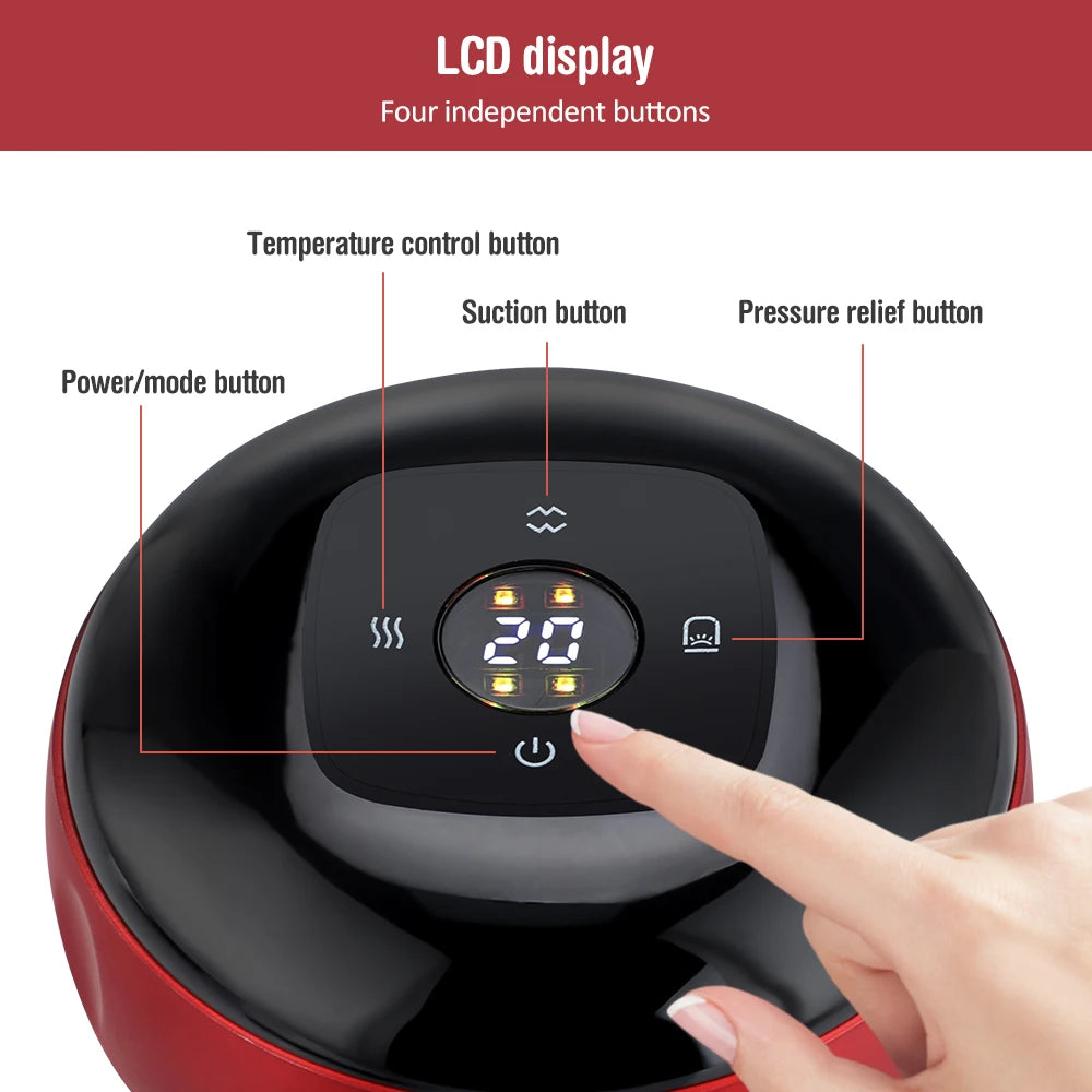 Agdoad Electric Cupping Massager With Red Light And Heat