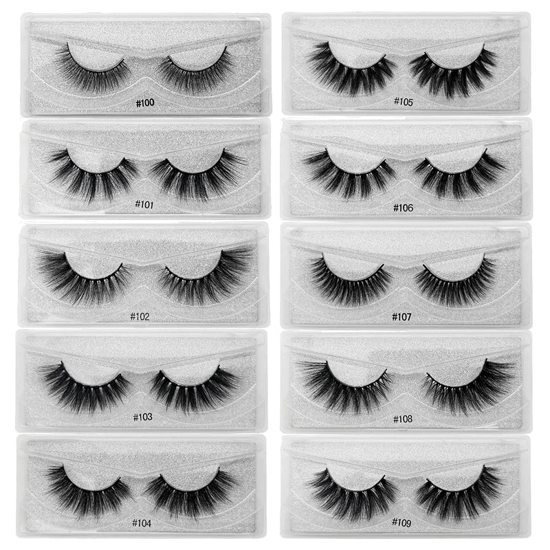 Wholesale 3D Mink Lashes Eyelashes 10/50/100 PCS Natural Soft Eyelash Extension Maquiagem False Cilios Makeup Faux Cils In Bulk