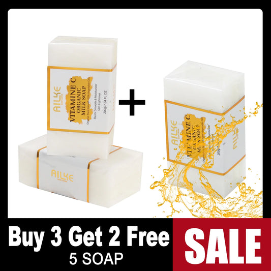 Ailke organic milk soaps containing vitamin C, whitening, wrinkle reducing, anti-aging, smoothing, and softening the skin,200g