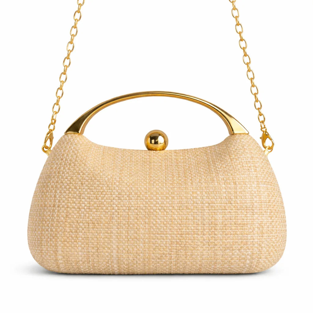 Elegant Woven Clutch Handbag For Women Party Wedding Evening Bag