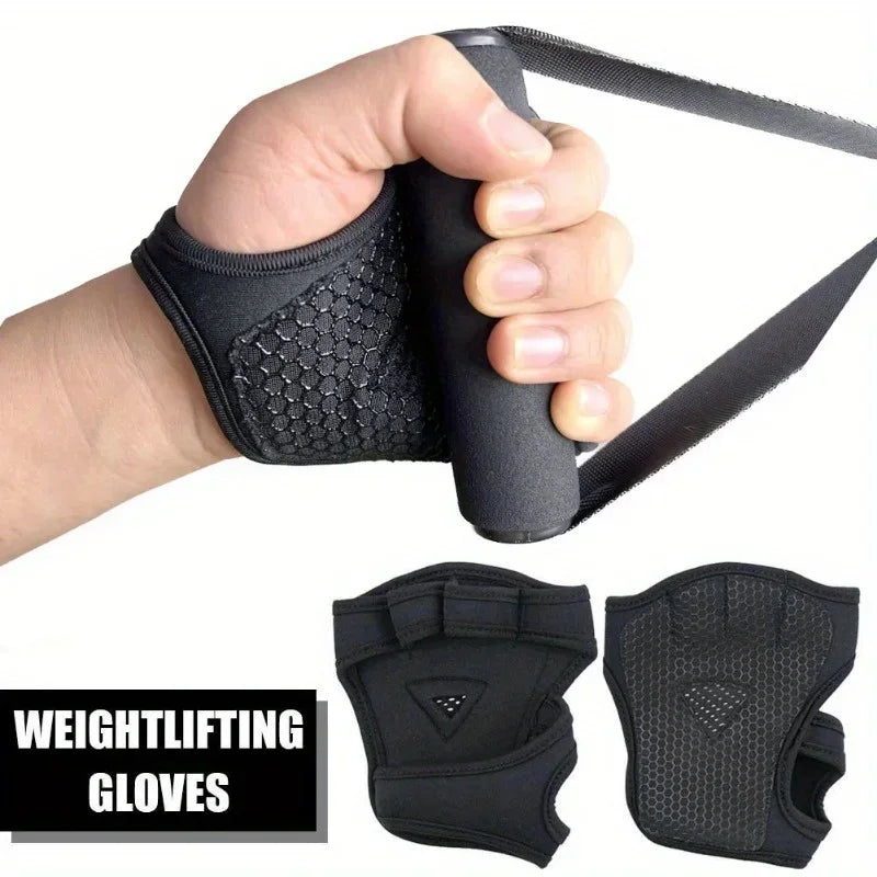 Unisex Weightlifting Gloves Non Slip Half Finger Wrist Support
