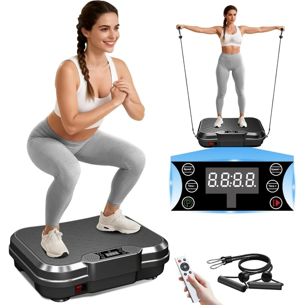 AoraPulse Vibration Plate Exercise Machine, Vibration Plate for Lymphatic Drainage Weight Loss