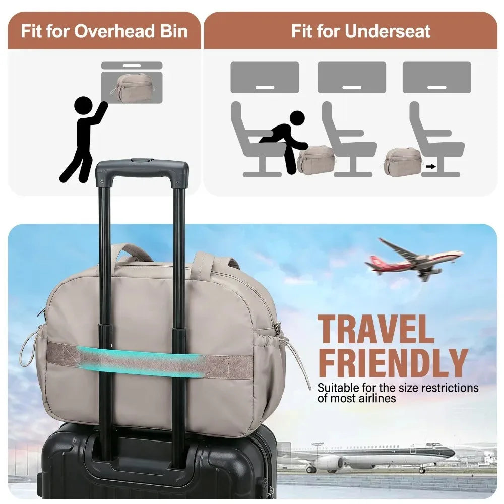 Women Travel Duffel Bag Gym Bag for Women, Duffle Bag for Travel with Wet Pocket, Lightweight Carry on Weekender Duffel