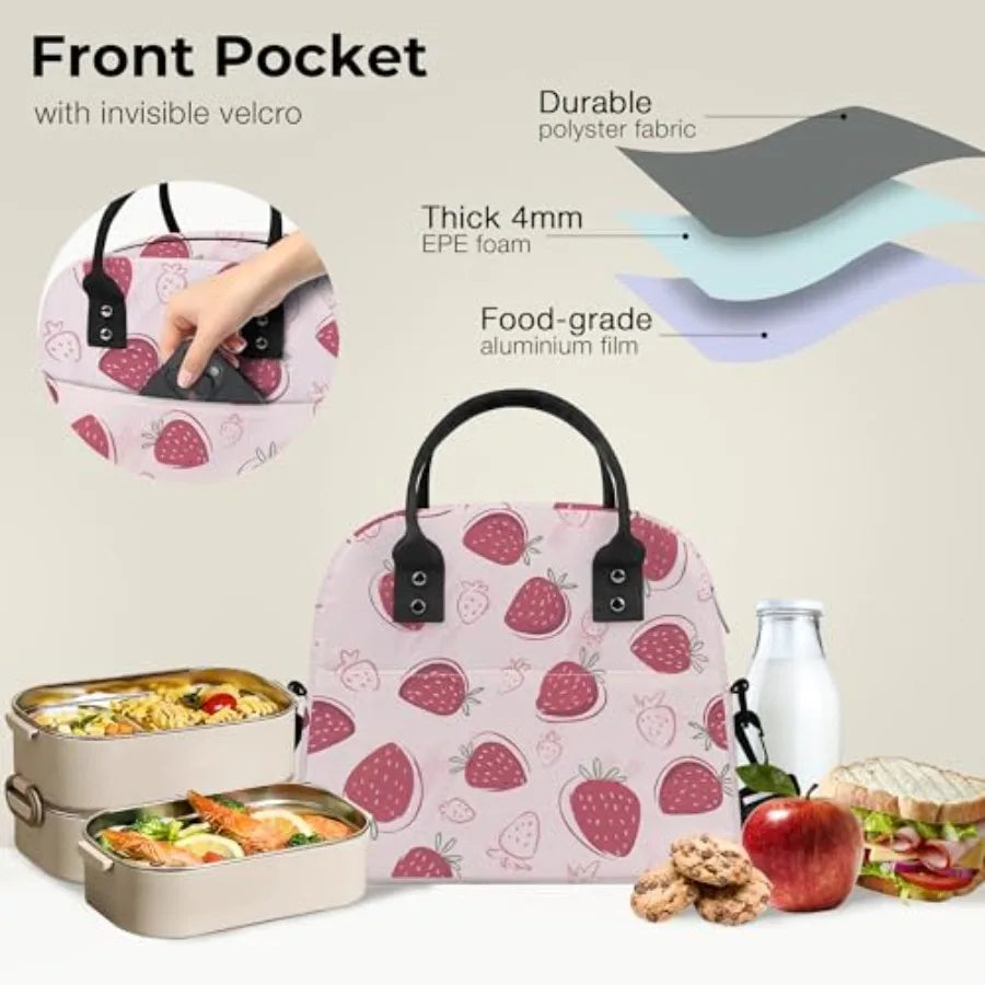 Insulated Lunch Tote Bag For Office Picnic And Camping Use