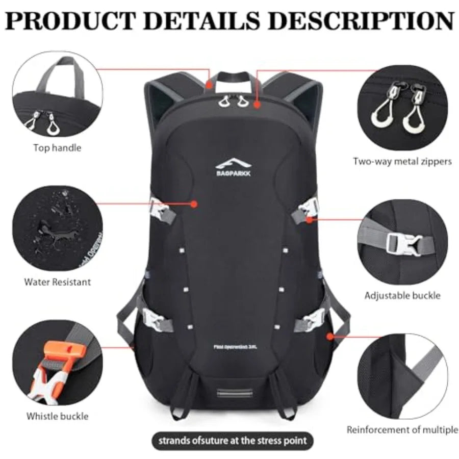 Hiking Backpack Travel Pack Men And Women Water Resistant Foldable