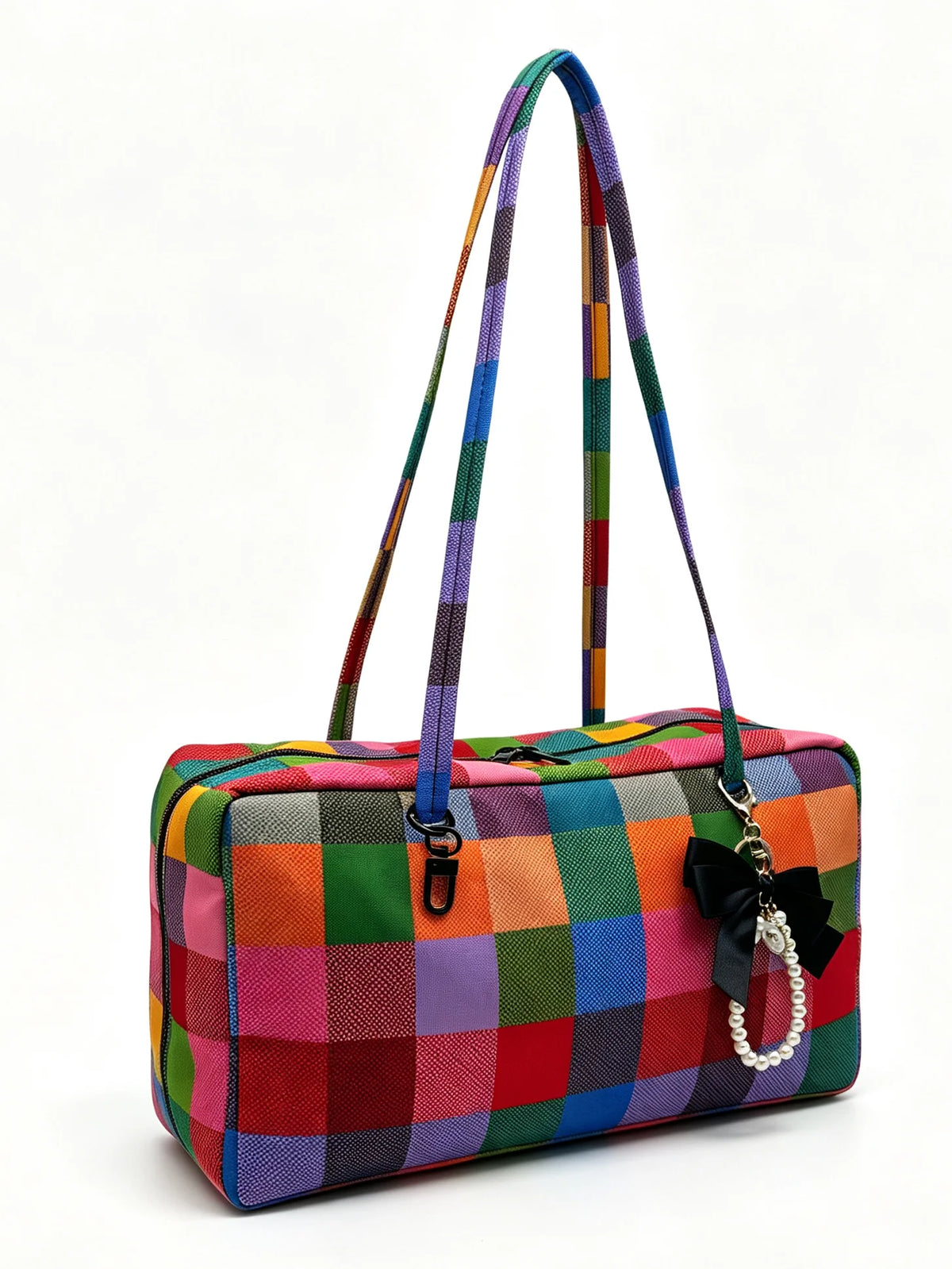 Women's Nylon Slouchy Tote Bag With Zipper Closure