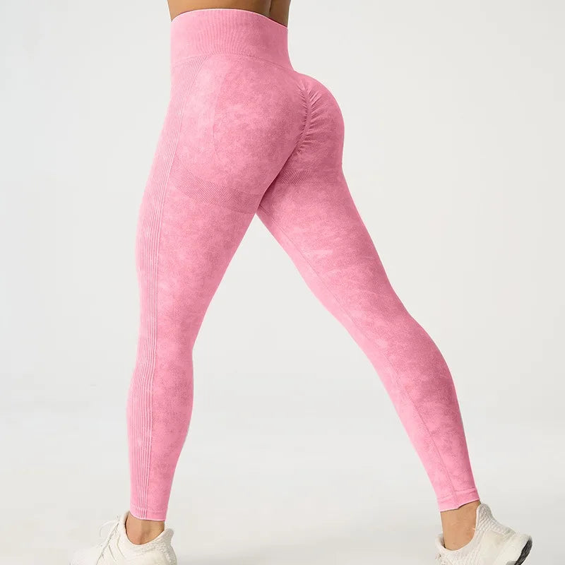 Women Seamless High Waist Yoga Leggings Tummy Control Breathable